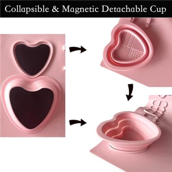 Silicone Painting Mat with Cup and Paint Holder,  4  Brushes & 1 Sponge 20"x16" - Picture 5 of 7